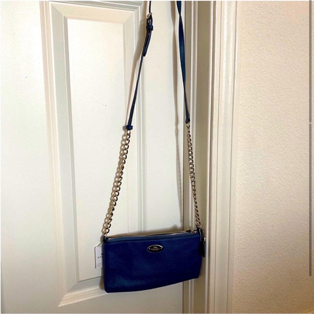 COACH blue crossbody purse